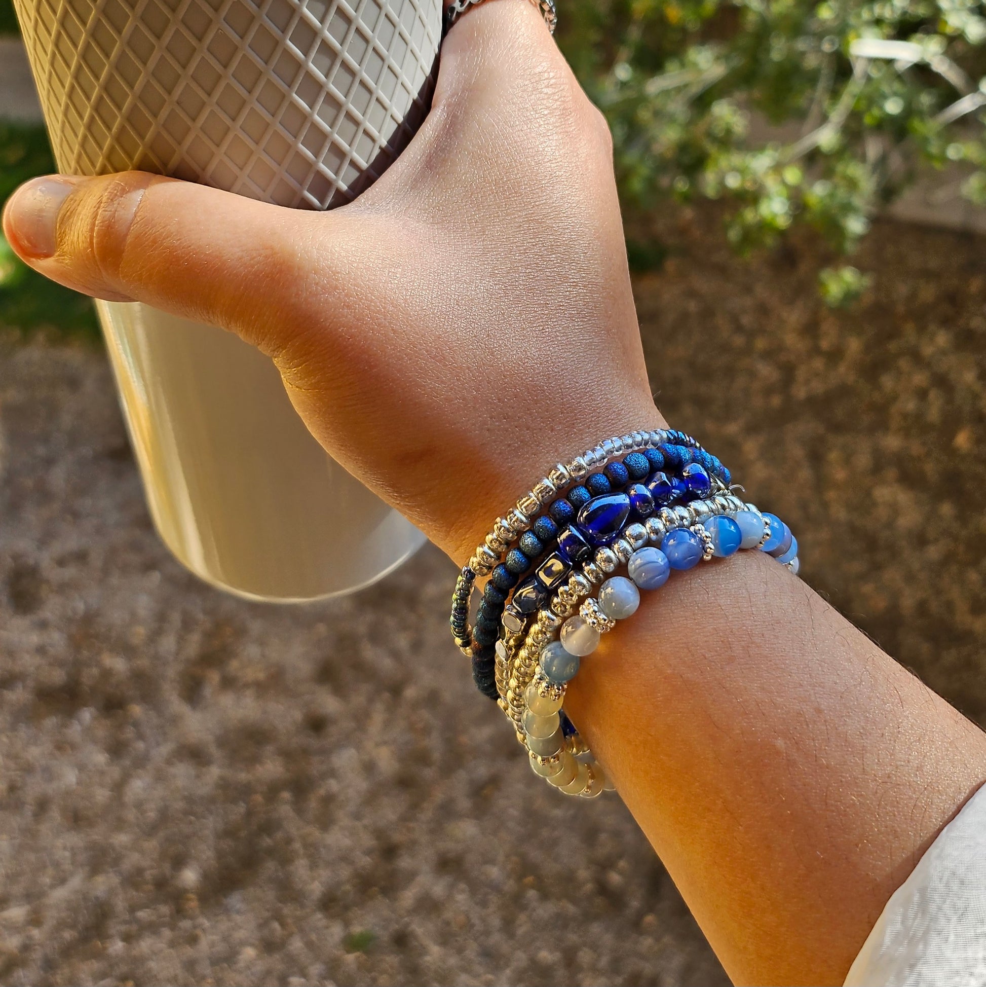 Sparkly Blue Mix & Match Bracelet for the Galaxy Enthusiasts - Relato.Jewelry