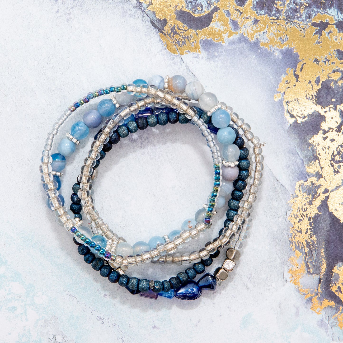 Sparkly Blue Mix & Match Bracelet for the Galaxy Enthusiasts - Relato.Jewelry