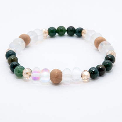 Forest Palm Vibe Mix & Match Bracelet with Gemstones - Relato.Jewelry