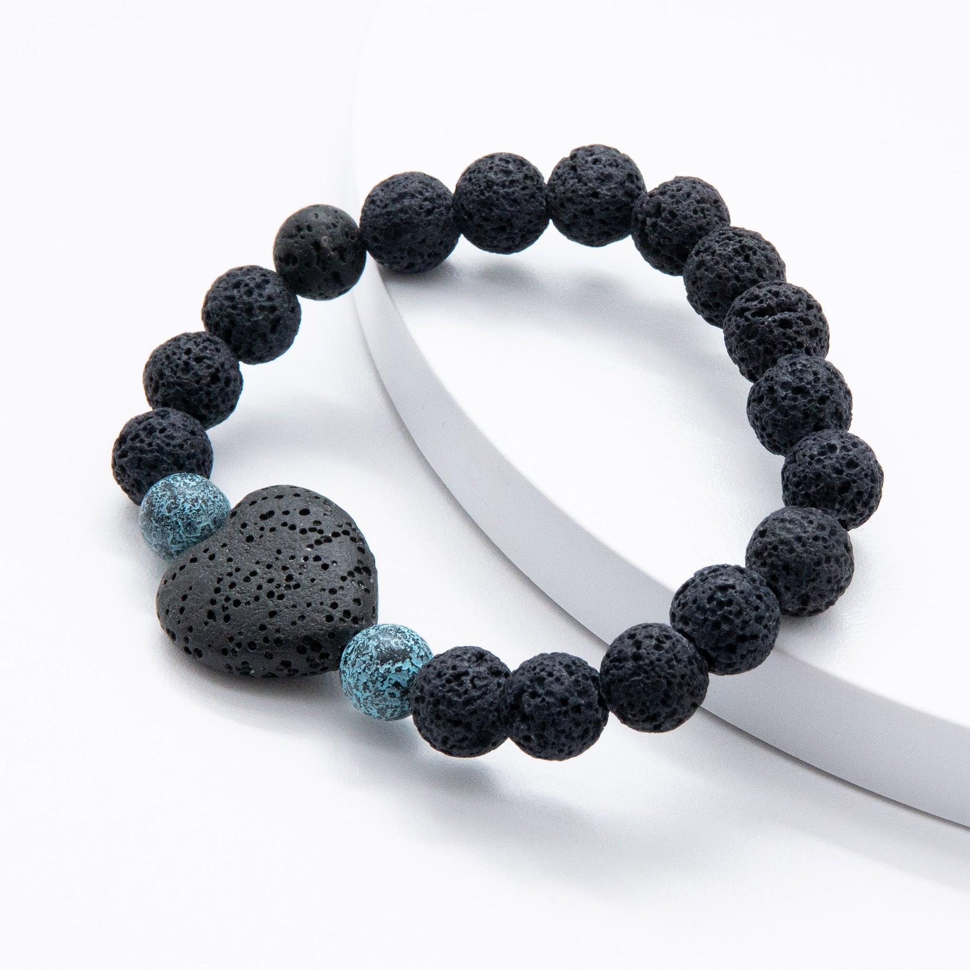 Burning Heart Lava Stone Bracelet - Relato.Jewelry