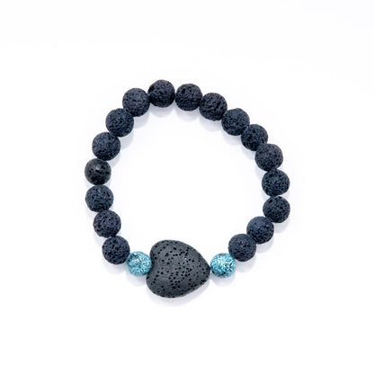 Burning Heart Lava Stone Bracelet - Relato.Jewelry