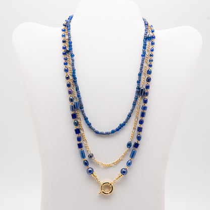 3-in-1 Lapis Lazuli Intense Deep Blue Mix & Match Necklace - Relato.Jewelry