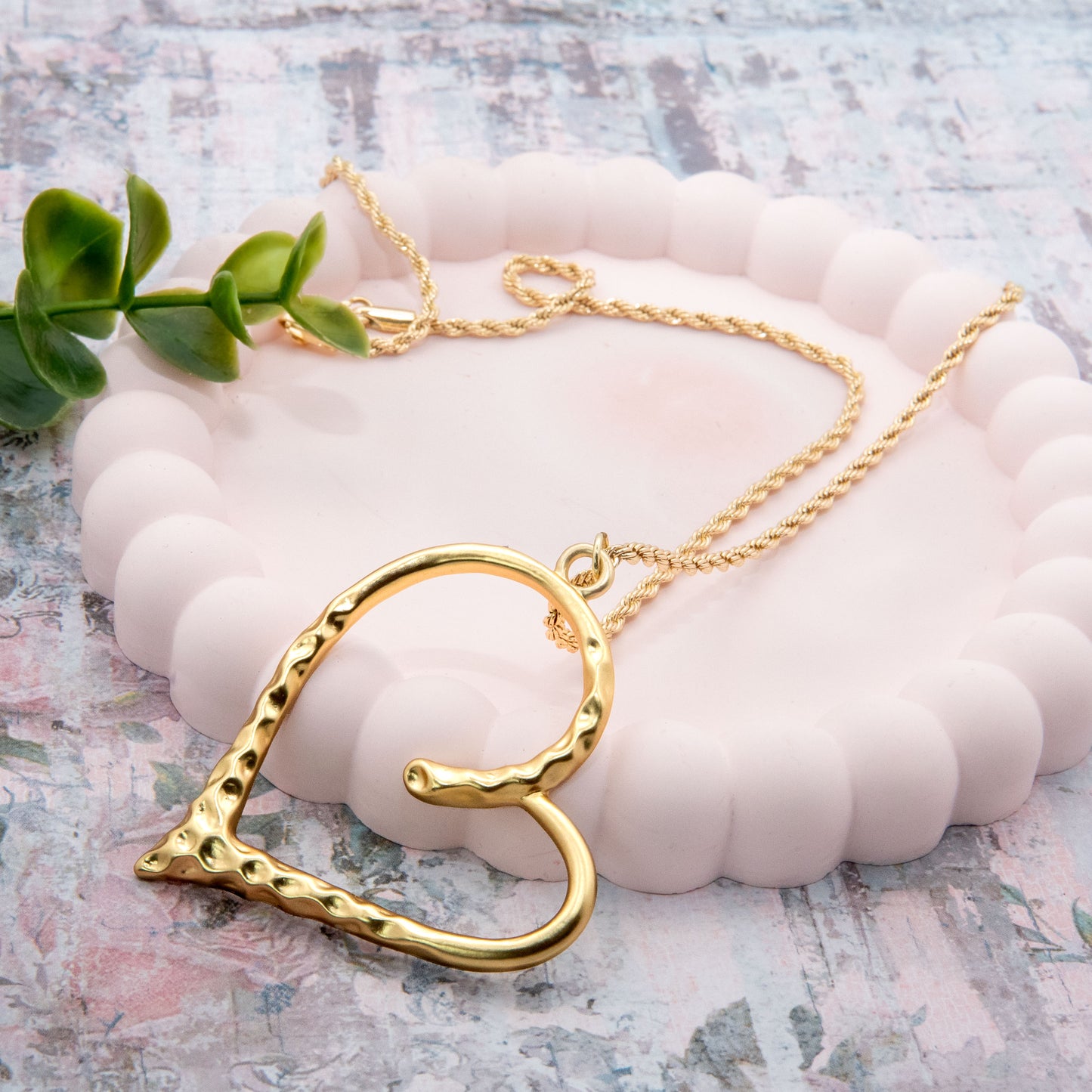 Oversized Gold Heart Princess Necklace