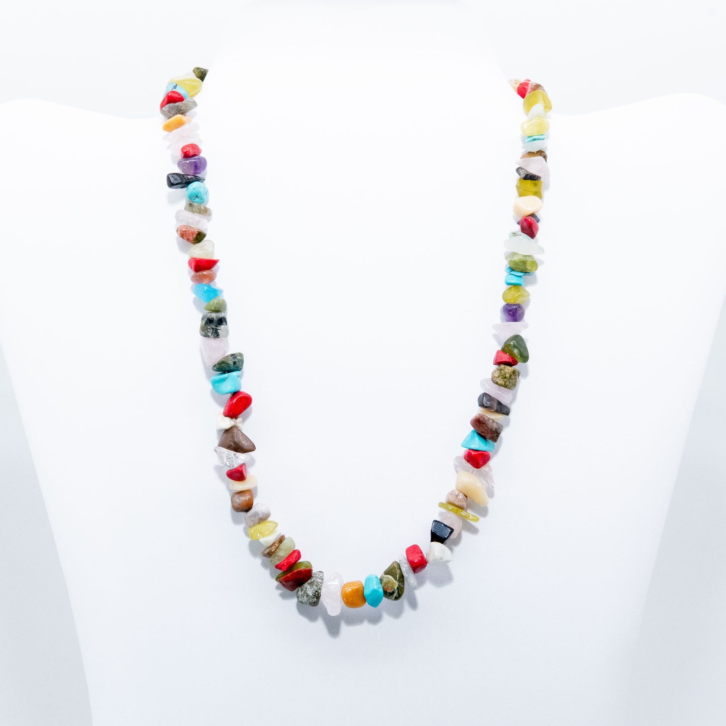 Multi-Color & Blue Agate Stackable Necklace