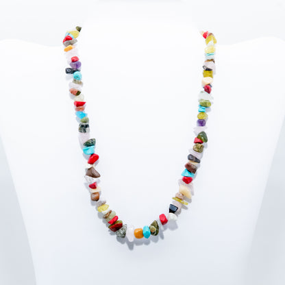 Multi-Color & Blue Agate Stackable Necklace