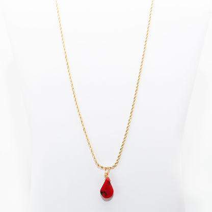 Red Coral Tibetan Stackable Necklace