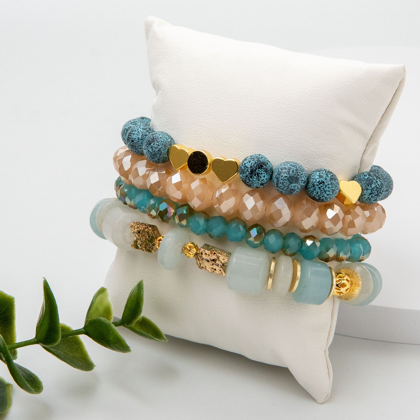 Azure Ember Stack Bracelet