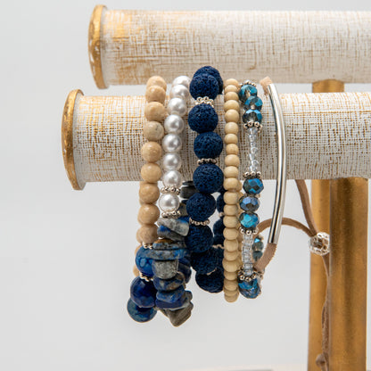 Pulsera All Around Blue Waves Mix and Match para uso doble