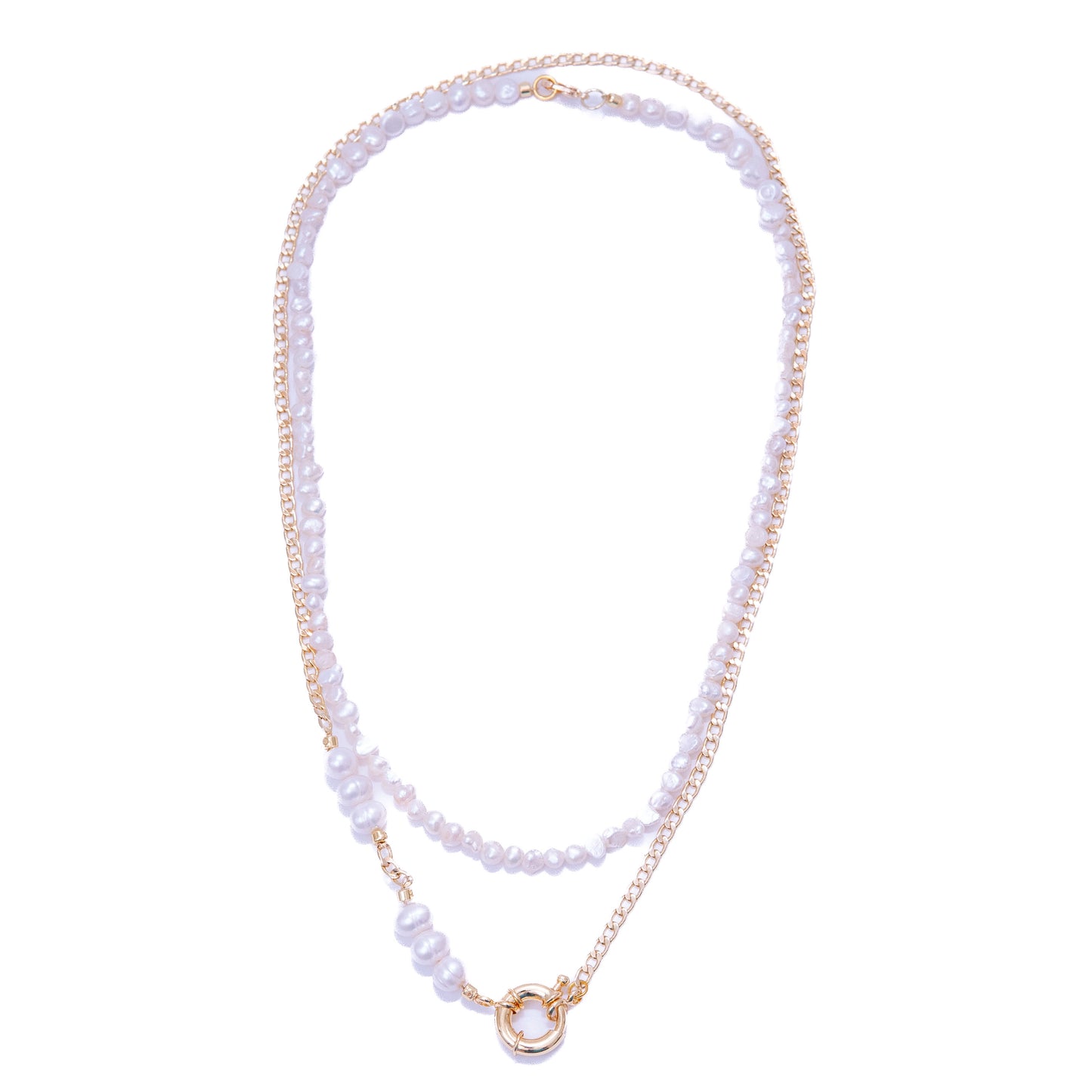 Coastal Cultured Pearl Gold Necklace Set