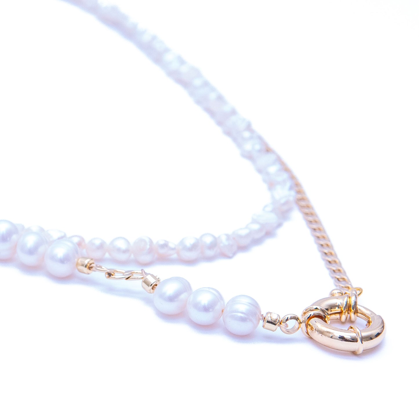 Coastal Cultured Pearl Gold Necklace Set