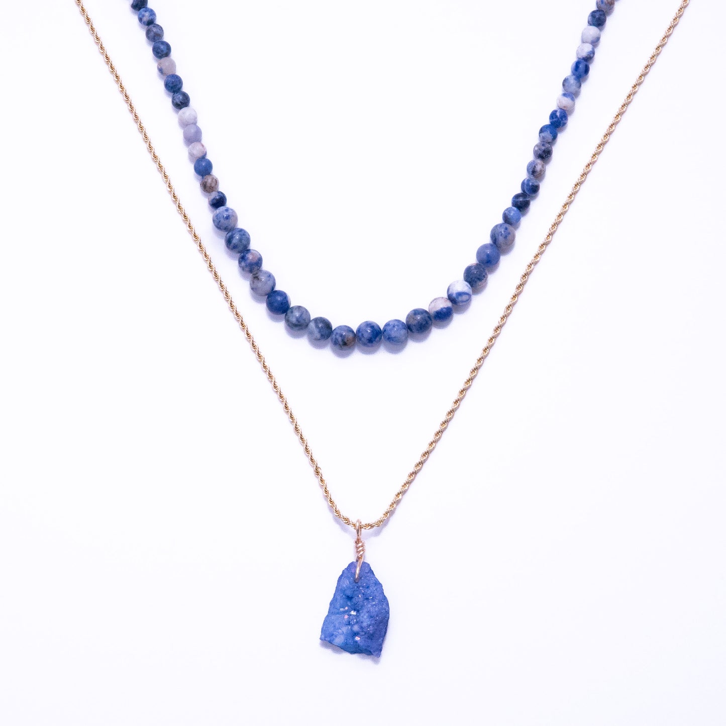 Gold and Blue Lapis Serenade Necklace Set