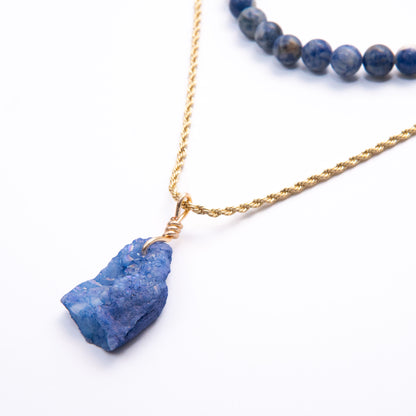 Gold and Blue Lapis Serenade Necklace Set