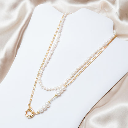 Coastal Cultured Pearl Gold Necklace Set