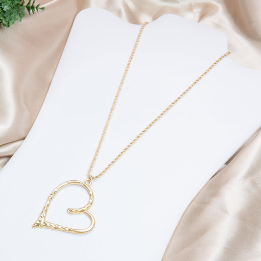 Oversized Gold Heart Princess Necklace