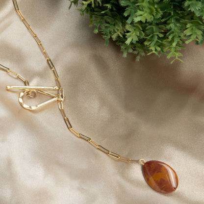 Carnelian Front Hook Statement Necklace