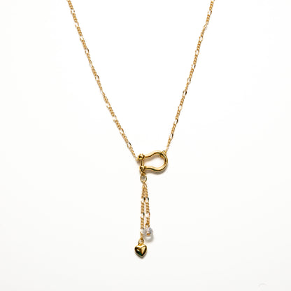 Heart & Crystal Dainty Necklace