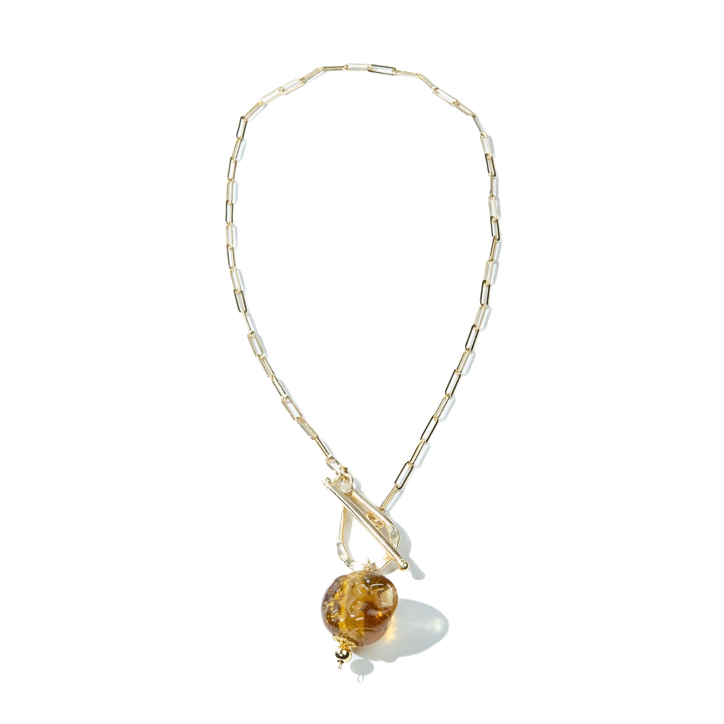 Natural Yellow Citrine Stone Statement Necklace