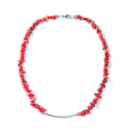 Red Coral Stone Princess Necklace