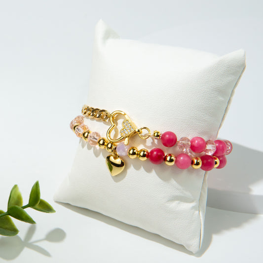 Embracing Golden Hearts Bracelets