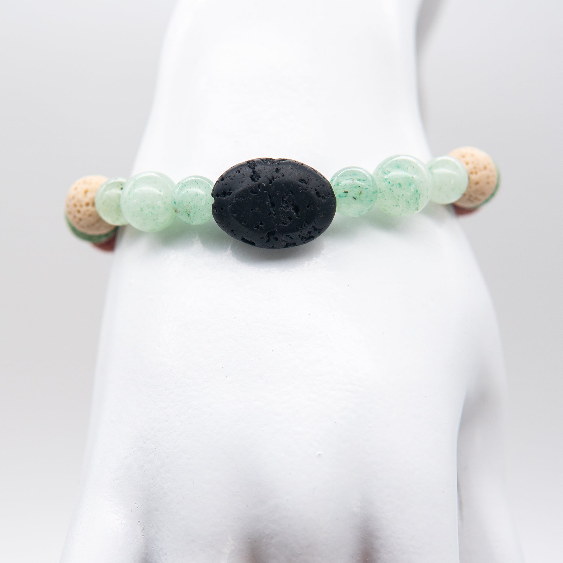 Outdoorsy Green Aventurine Lava Bracelet - Relato.Jewelry