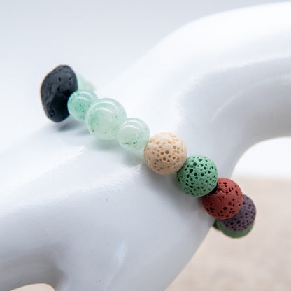 Outdoorsy Green Aventurine Lava Bracelet - Relato.Jewelry