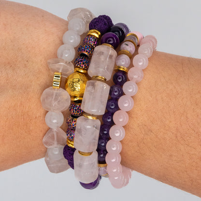 Whimsical Purple and Pink Tone Mix and Match Bracelet - Relato.Jewelry