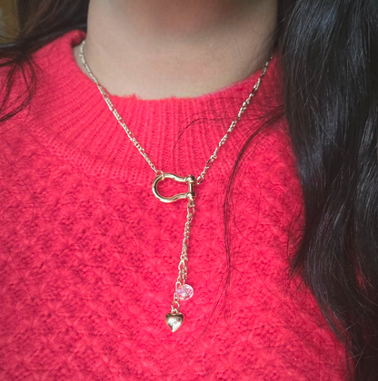 Heart & Crystal Dainty Necklace